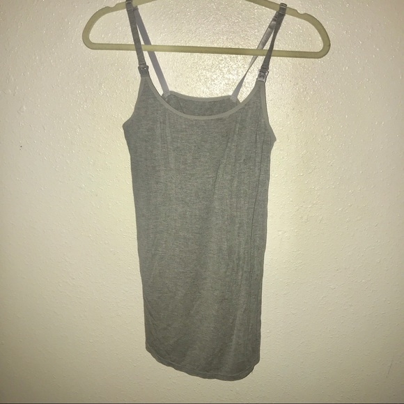 Maternity Nursing Tank Grey - Picture 1 of 3
